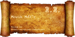 Movik Mór névjegykártya